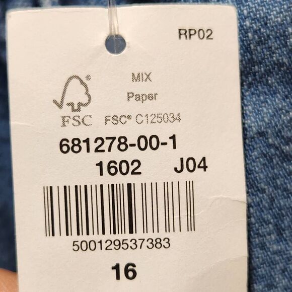 Old Navy high rise drapey drawcord wide leg full length pants blue 16 New - Picture 8 of 8